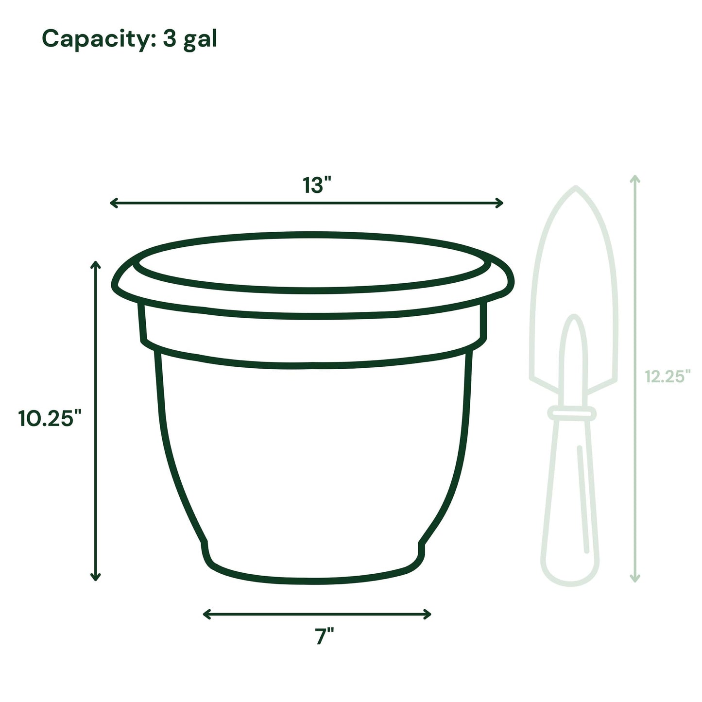 Bloem Ariana 12" Self-Watering Plastic Planter - Rolled Rim Indoor/Outdoor Garden Pot, Vanilla Bean, 2-Pack
