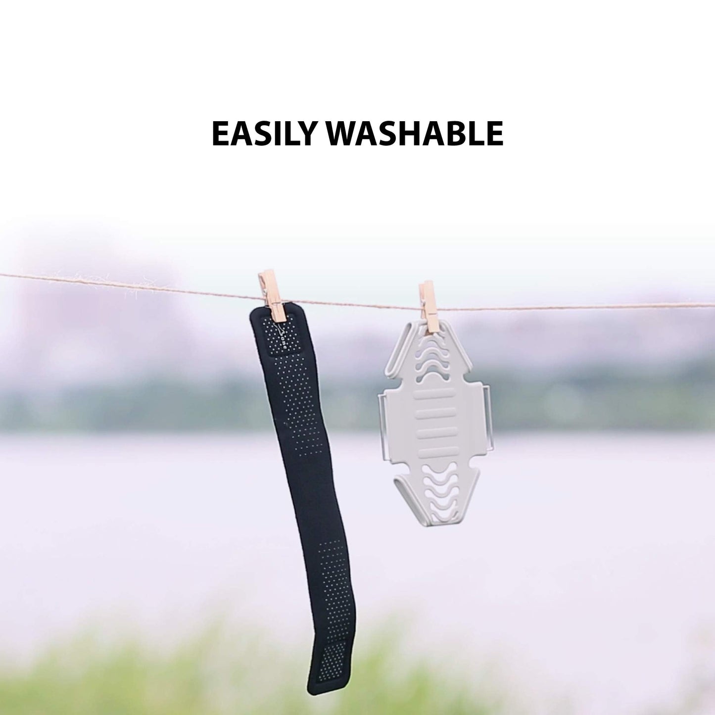 BONE Run Tie, Running Armband Phone Holder, Skin-Friendly & Washable Silicone Sport Armband, Universal Workout Phone Carrier Compatible with 4"-6.7"" Smartphones (Luminous - Size S/Arm Size 7.9-9.8'')"