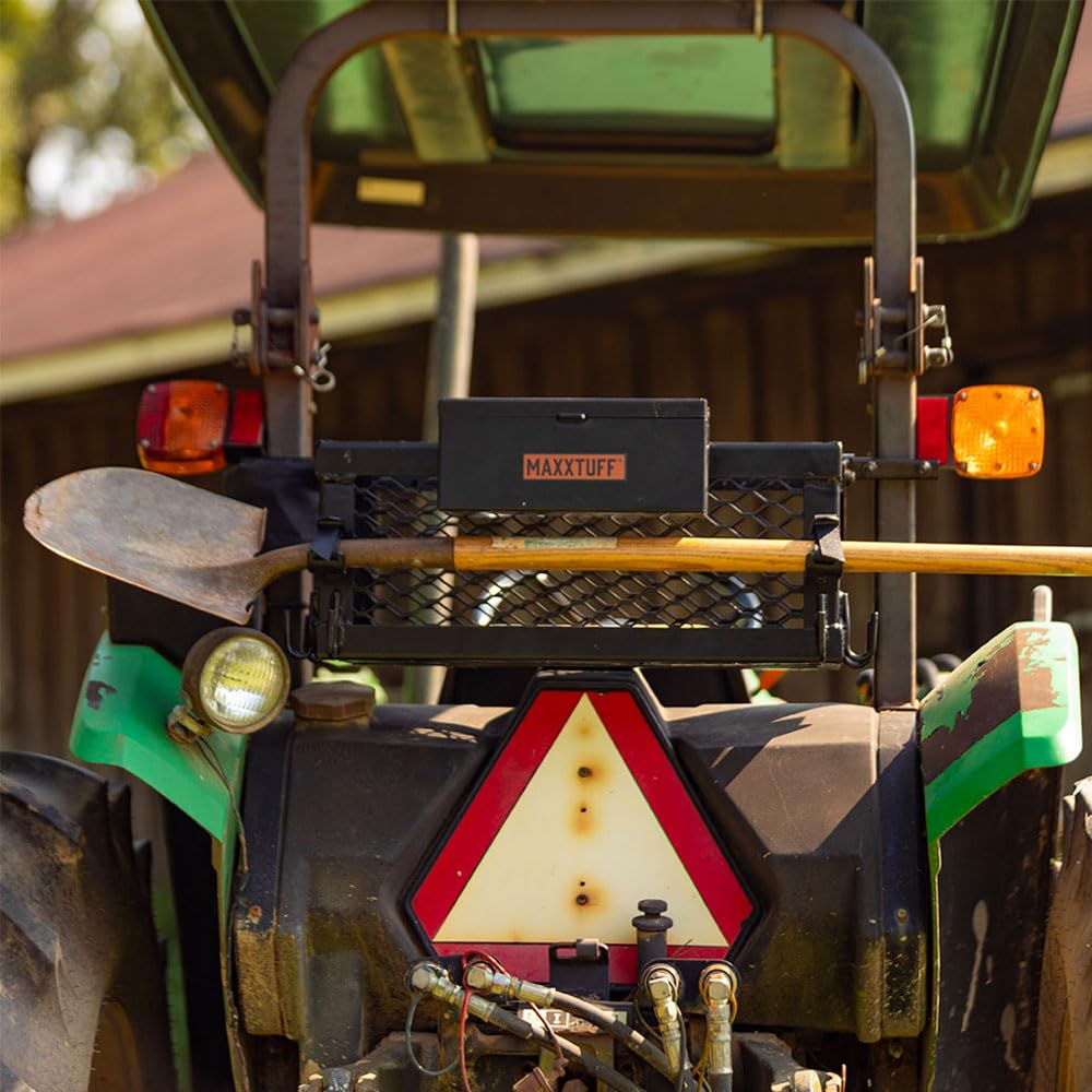 MAXXTUFF Heavy-Duty ROPSRIDER XHD Tractor Basket, Fits Most Tractor and Zero Turn Mower ROPS Bars, Model MTF100