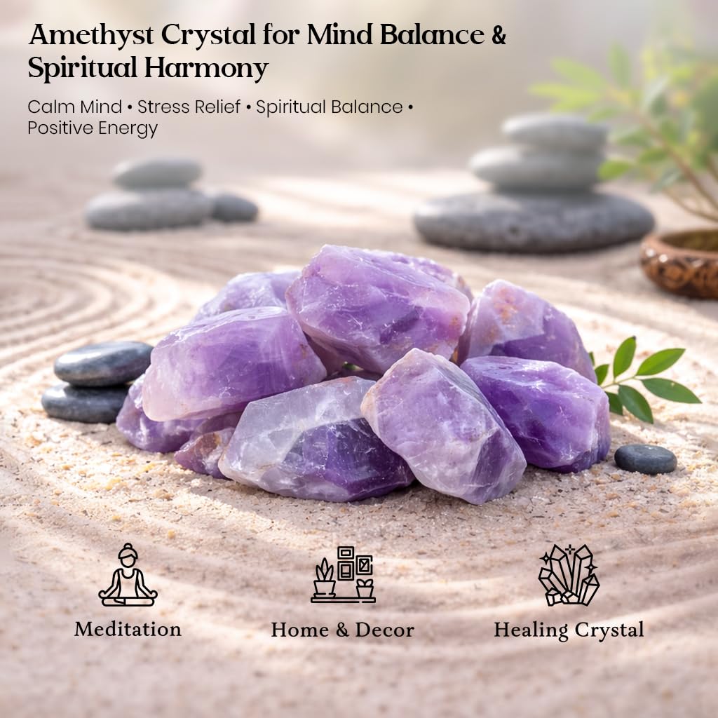 "300 + Carats, 1 Pc Amethyst Rock Rough Stone 4050 mm