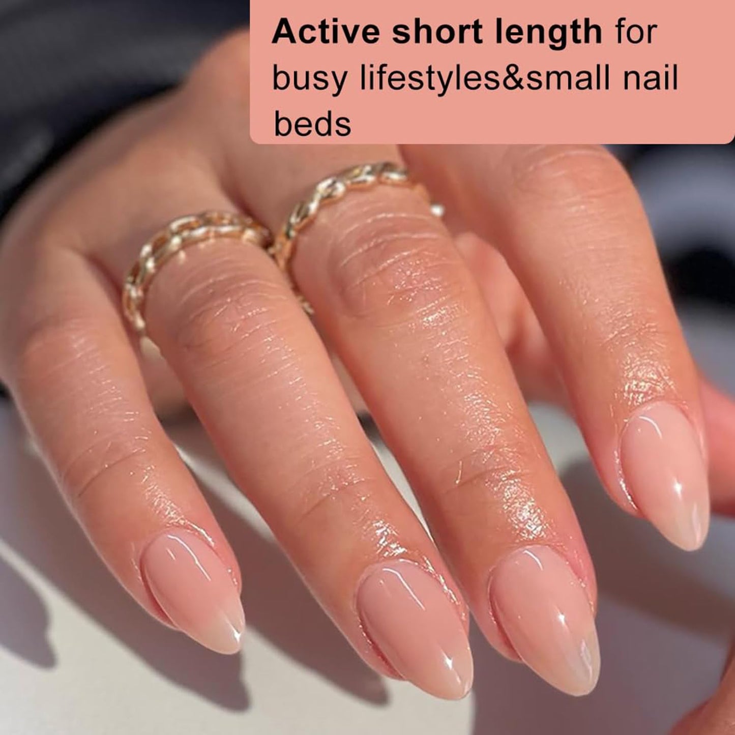 Extra Short Almond Nail Tips, SINOKAME No File Gel Nail Tips with Tip Primer Cover, Almond Clear Gel Press on Fake Nails Short for Nail Extensions,600Pcs 15 Sizes