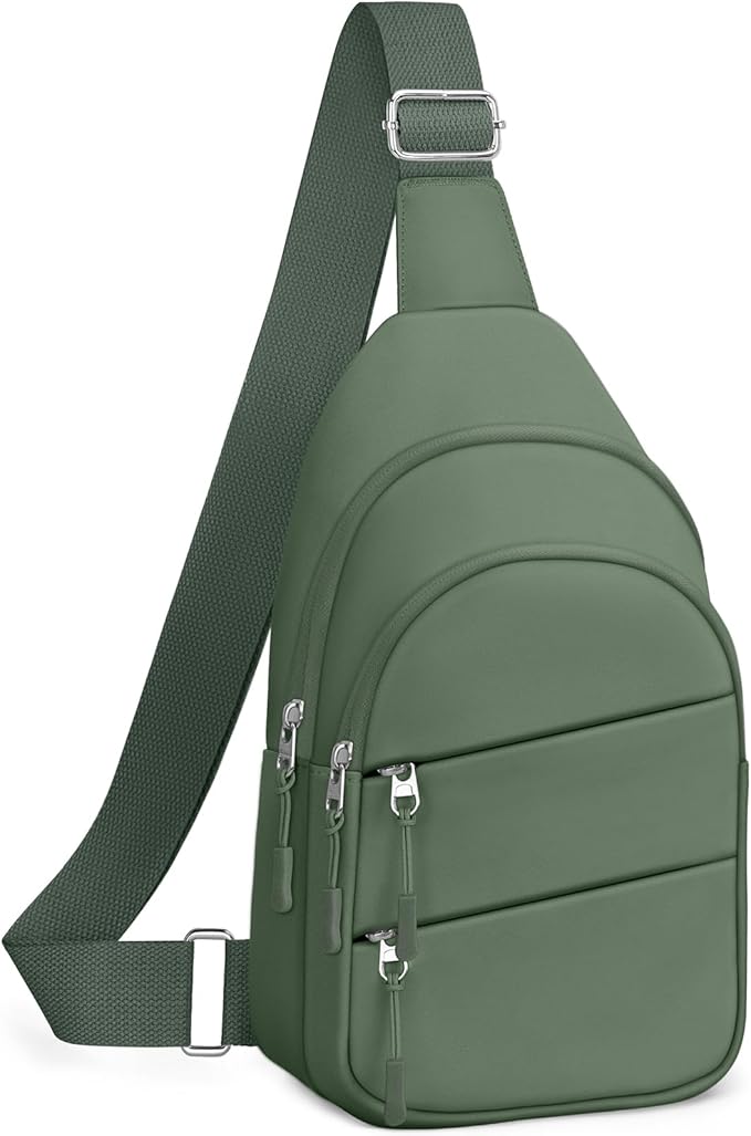 Tuwubi Crossbody Bags for Women, Sling Bag for Men, Small Hiking Backpack Anti Theft Lightweight for Outdoors Travel Ã¯Â¼ÂM, Sage GreenÃ¯Â¼Â
