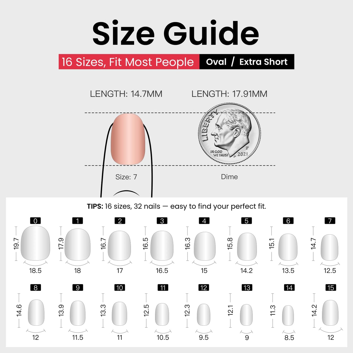 CurvLife Soft Gel Oval Press-On Nails Kit, Reusable Fake Nails with Glue & Adhesive Tabs, 30PCS Salon-Quality Stick-On Nails for At-Home Manicure (Rose Cloud)