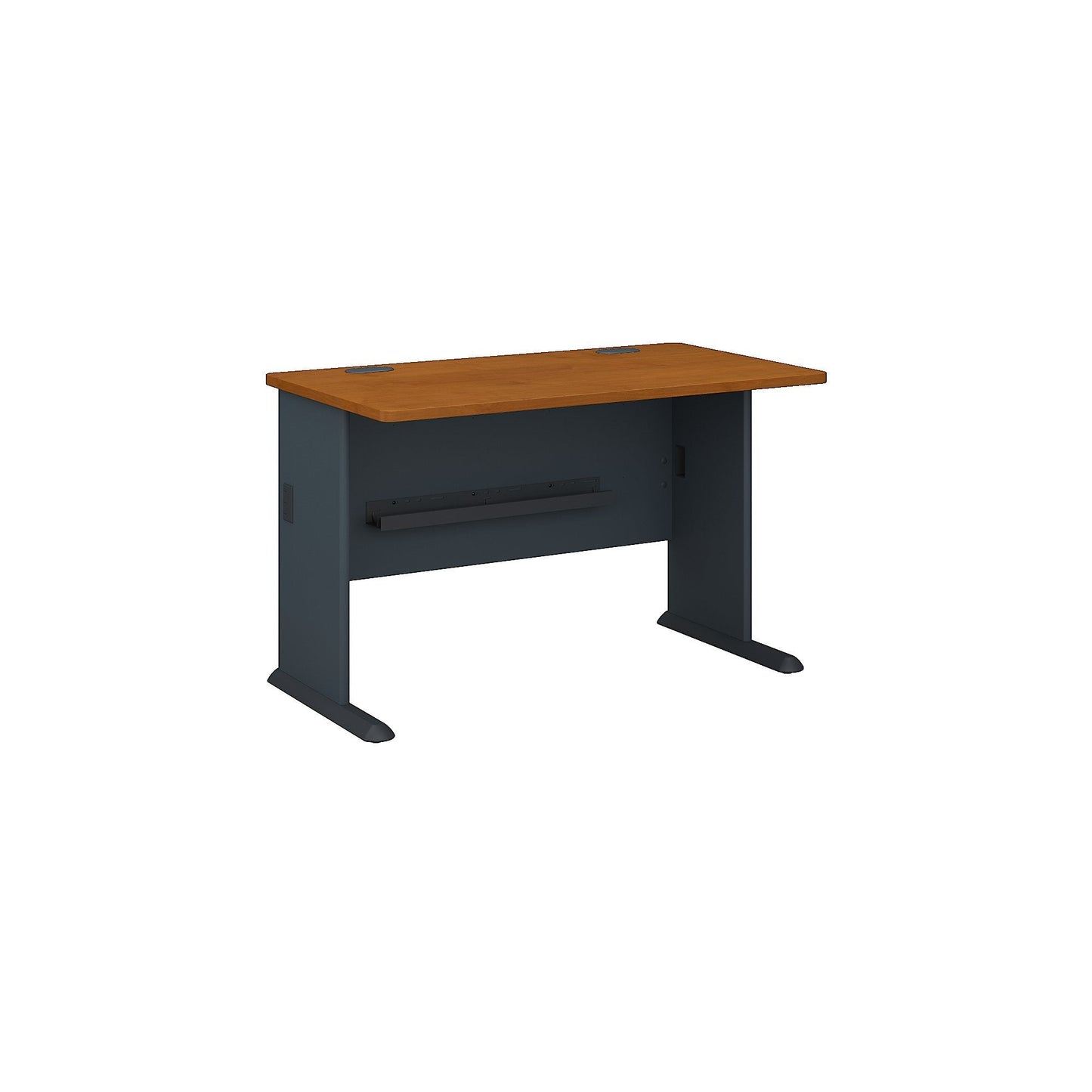 Bush Business Furniture Series A 48W Computer Desk in Natural Cherry and Slate, Small Office Table for Home or Professional Workspace