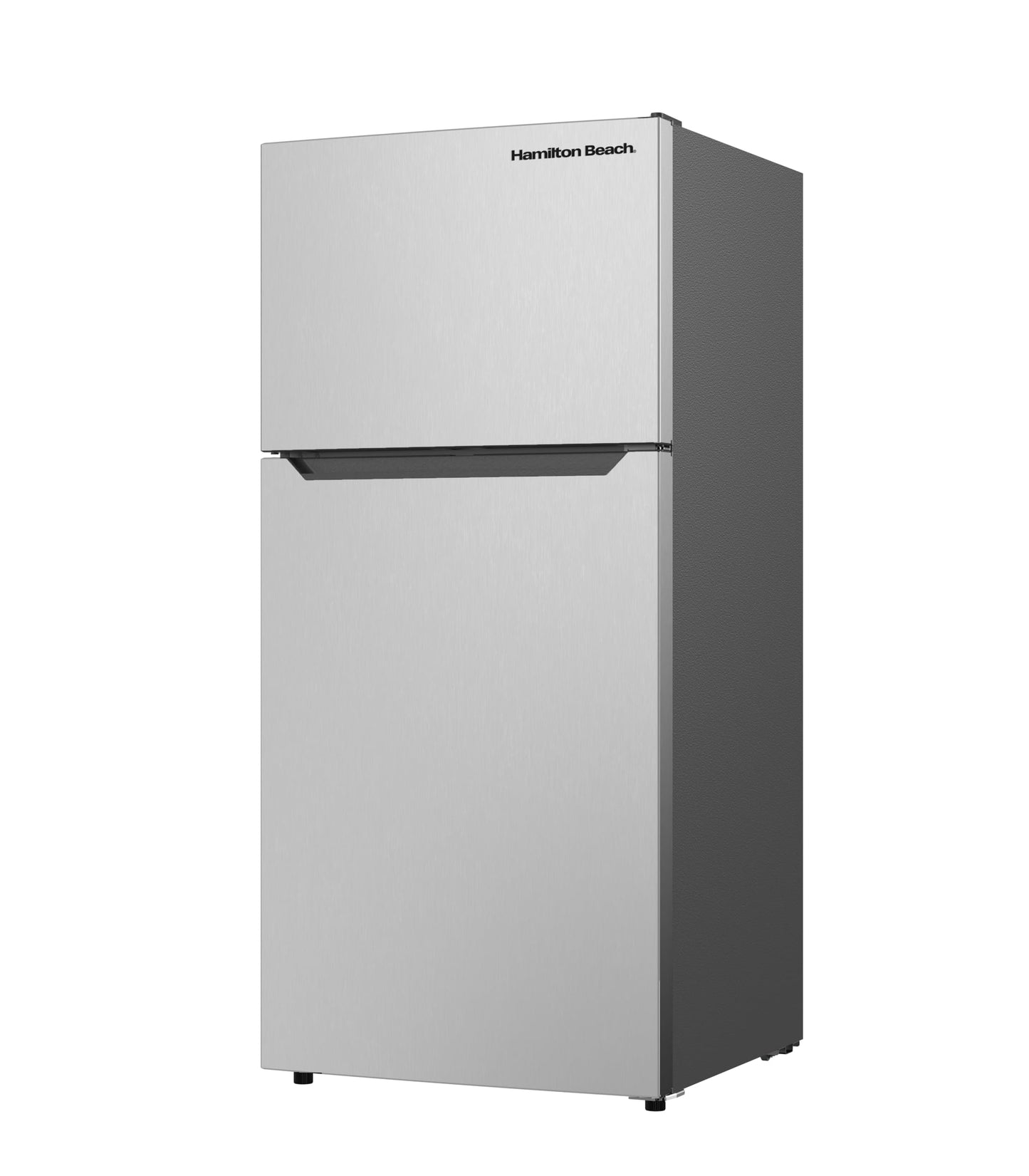HAMILTON BEACH, Frost Free Top Mount 2 Door Apartment Size Refrigerator with Freezer, STAINLESS, 18 CU FT