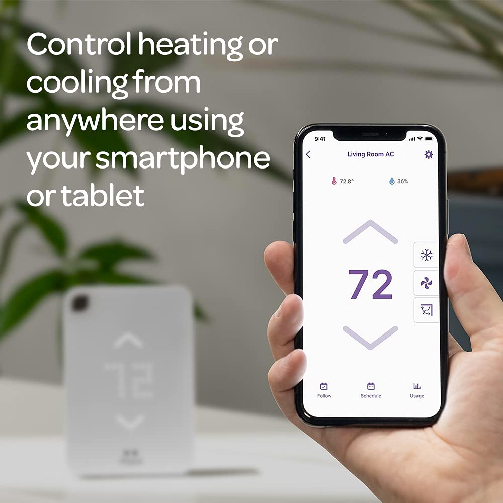 Mysa Smart Thermostat for Mini-Split Heat Pumps & AC | Smart Controller Replaces Remote | Control with 100% Free App | No Subscription | Easy Setup | HomeKit, Alexa, Google Home | Wi-Fi Programmable