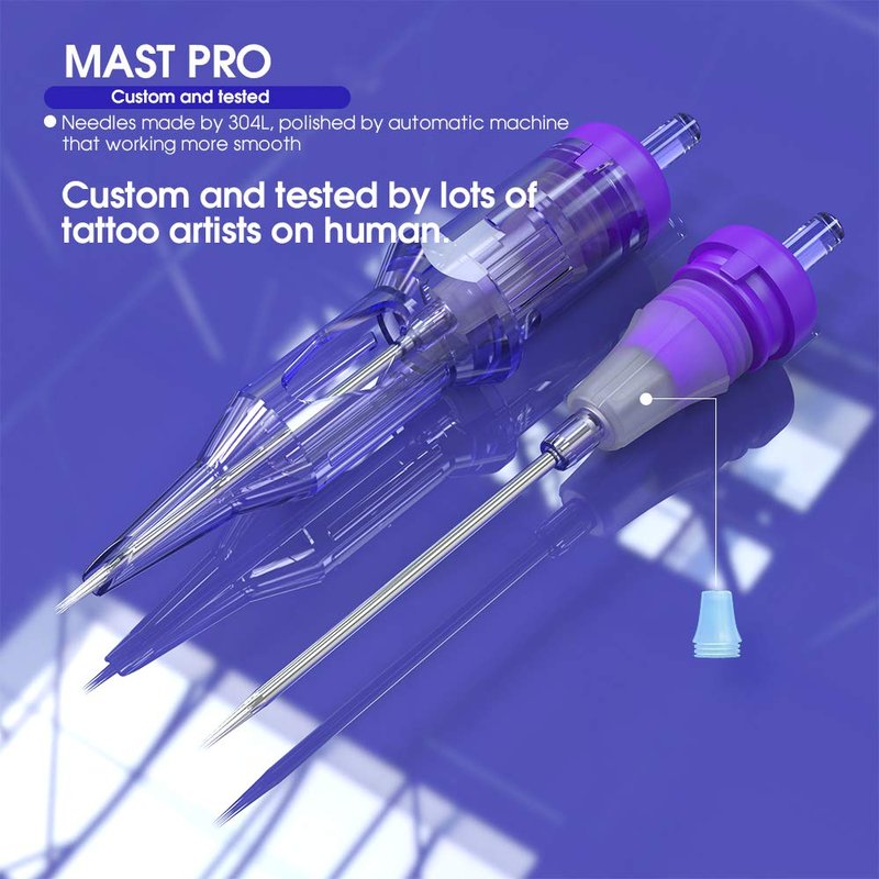 Mast Pro Tattoo Cartridges 20Pcs Disposable Needles Bugpin Round Liner 1009RL