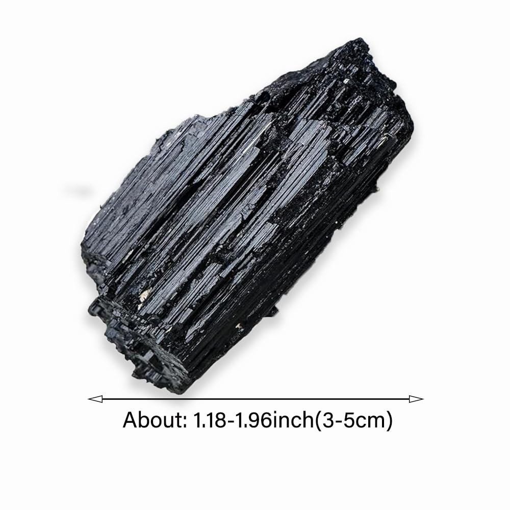 2PCS Natural Raw Stone Healing Crystals Bulk Healing Gemstones for Reiki Tumbling Fountain Rocks Meditation Garden Home Decor (Black Tourmaline)