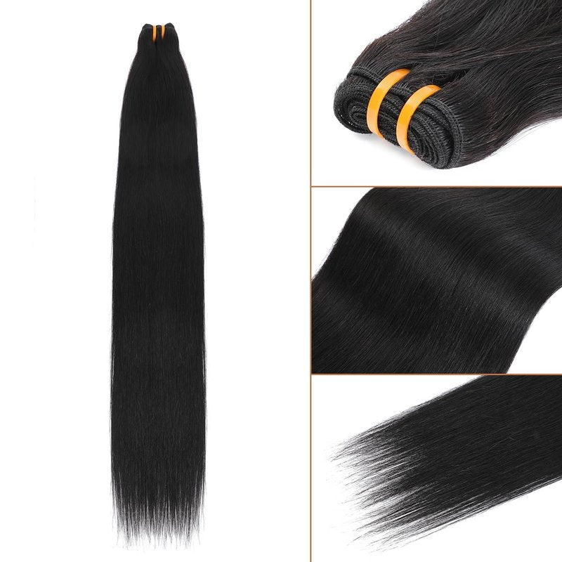 Missking 16A Raw Human Hair Bundles 100% Burmese Virgin Straight Bundles Human Hair, Sliky Boutique Extensions, Can Be Dyed and Restyled, Full Ends, Vertical Smooth (Straight 1 Bundle, 18 Inch)