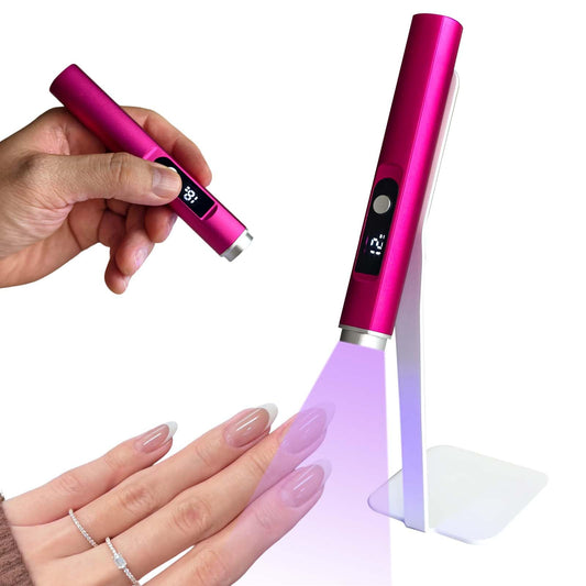 UV Light for Nails, Magnetic Handheld Nail Lamp with Stand, Cordless Rechargeable & LCD Display, 20S/60S Dual Timer Professional Gel Nail Dryer for Home and Salon Use