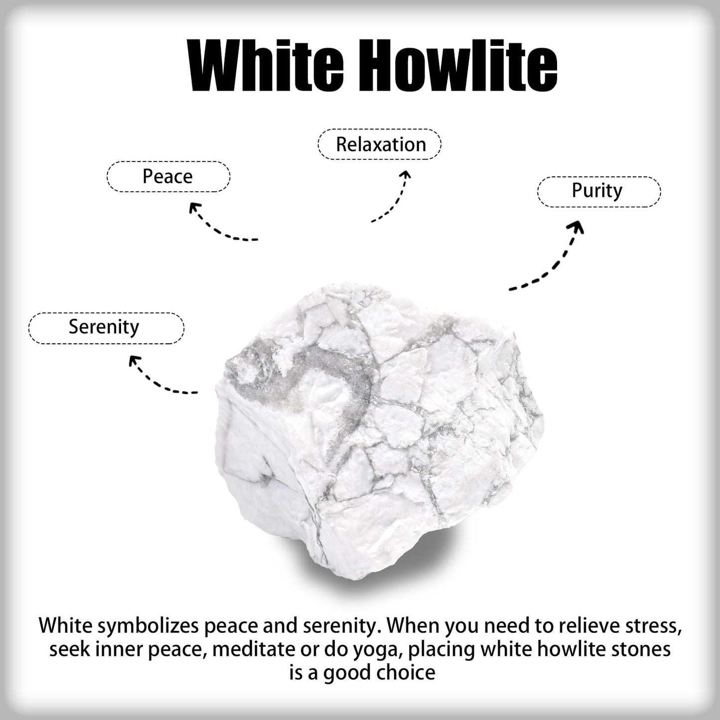 Howlite Raw Stones 1PC, Gemstones Raw Stones and Healing Crystals, Hand Carved Natural Pocket Raw Crystals for Decoration Tumbling, Garden, Home Decor(1.18"-1.97")