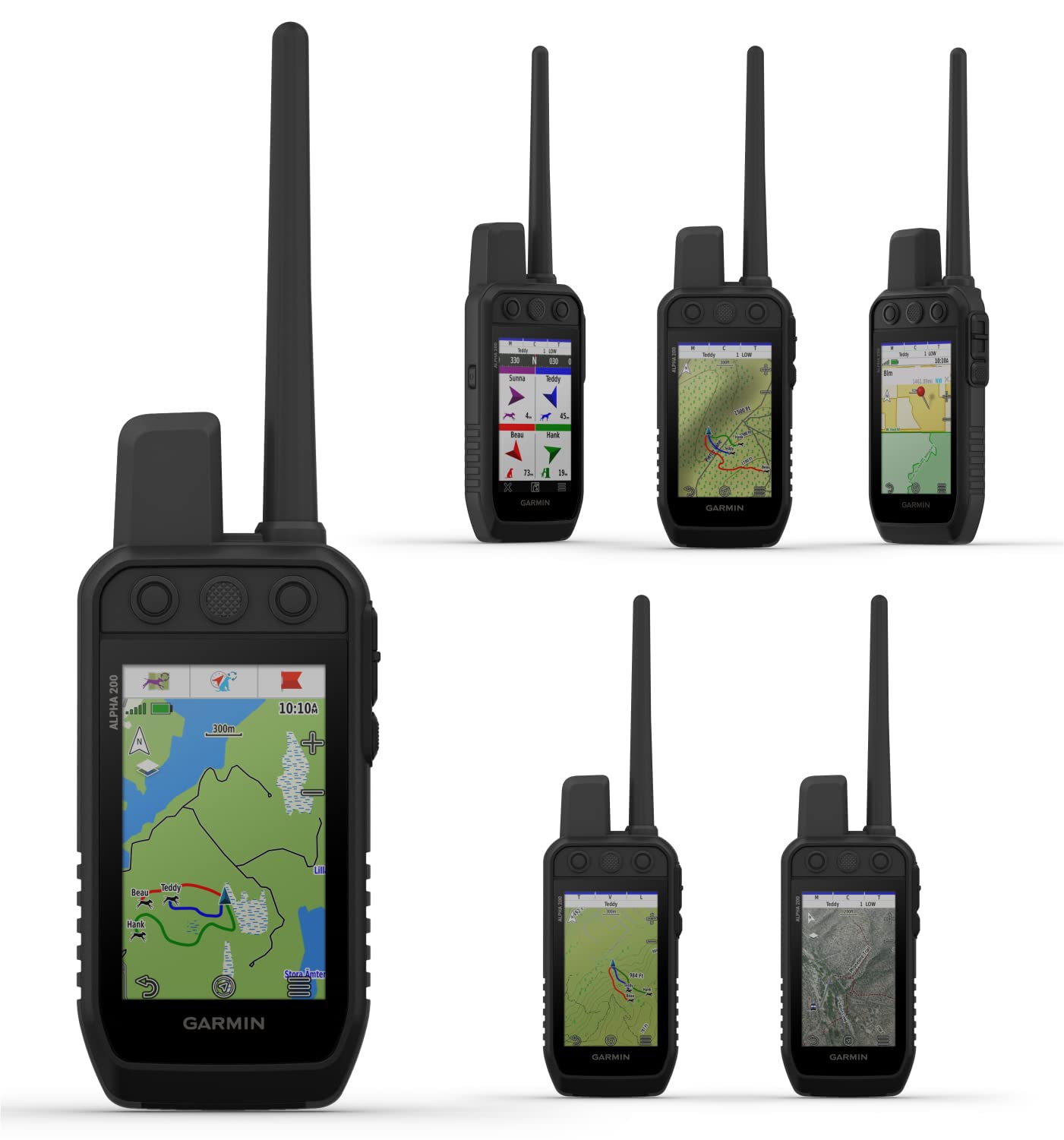 Wearable4U - Garmin Alpha 200 Handheld, Tracking and Training for Your Dogs, Sun-Light Readable Touchscreen and 6 Button Design, High-Sensitivity GPS with Power Pack Bundle