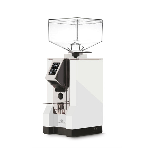 Eureka Mignon Specialita Espresso Grinder | Sound-Insulated | Stepless 55mm Burrs | Touchscreen | White