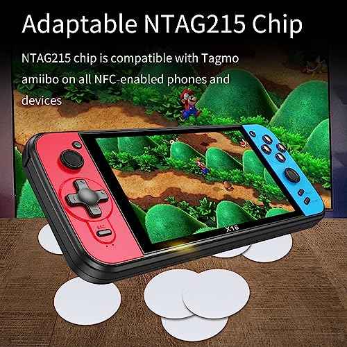 20 Pcs NFC Tags Sticker 25mm NFC Stickers Programmable NFC Coins NTAG215 NFC Chip Home Assistant NFC Tags with Adhesive Back, Compatible with TagMo and NFC Enabled Devices