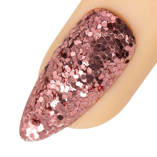 Young Nails Art Glitters - Premium Loose Nail Glitter Powder for Acrylic Nails & Gel Nails, Nail Sequins, Nail Sparkles, Nail Art Powder, Fine & Chunky Glitter, Durable, Or Else, 1 oz