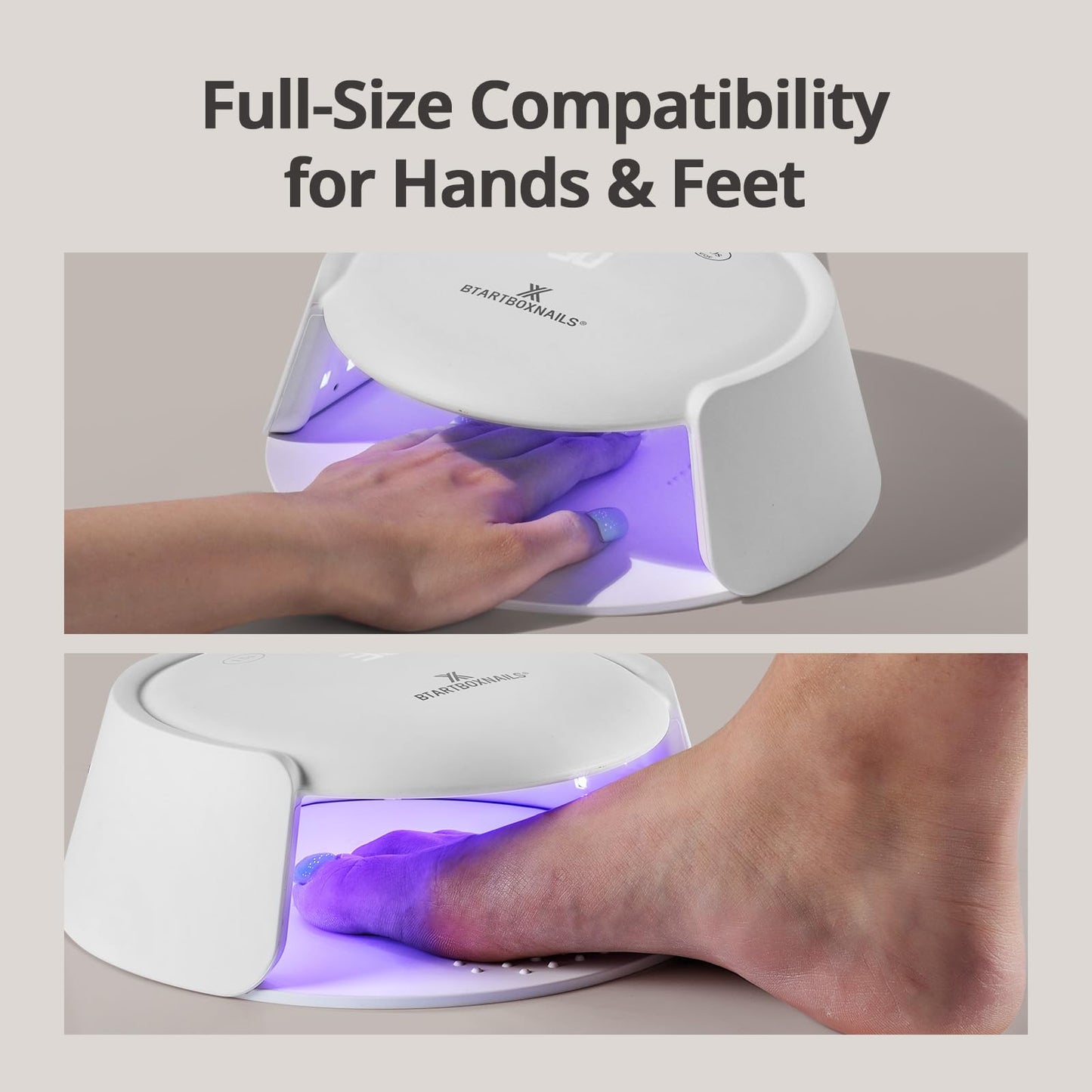 BTArtboxnails XCuringPRO Nail Lamp - Globally Certified Nail Dryer, Ecostead UV LED Beads Instant Cure Nail Light with 4 Timer, Smart Sensor, LCD Display for Curing Gel Nail Polish