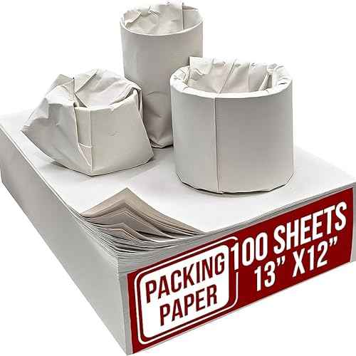 13"x12" 100 Sheets White Packing Paper Sheets for Moving Supplies, Protecting Fragile China and Glasses,Small Wrapping Paper for Shipping and Moving Box Filler
