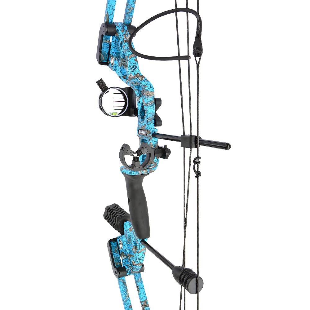 AMEYXGS Archery Compound Bows Kit Draw Weight 30-55 lbs Hunting Bow IBO 310fps Adults Archery with Hunting Accessories - Right Handed (Blue)