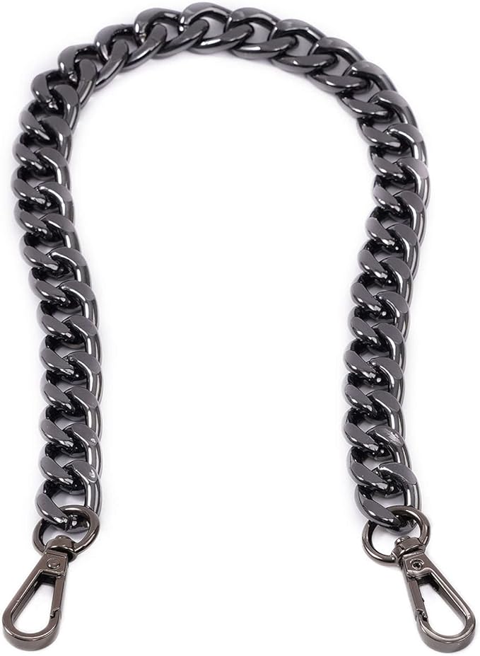 Xiazw Medium Size Fabulous Metal Shoulder Crossbody Purse Strap Replacement Bag Chain Accessories (18ââ, Black)