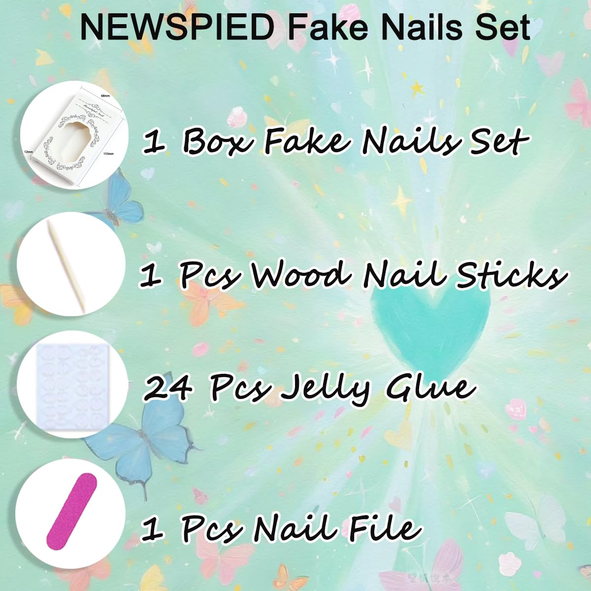 NEWSPIED French Tip Press on Nails Medium Almond Cute Red Bow Fake Nails with Polka Dot & Glitter Design Pink Acrylic False Nails Reusable Full Cover Cute Glue on Nails for Women Manicure 30Pcs
