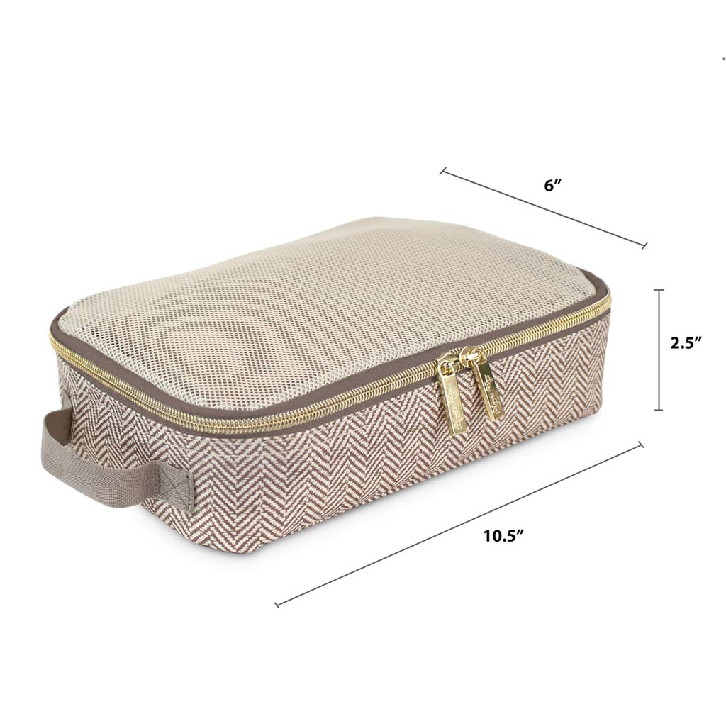 Itzy Ritzy Diaper Bag Backpack – Large Capacity Boss Plus Baby Backpack Diaper Bag & Packing Cubes - Set of 3 Packing Cubes or Travel Organizers