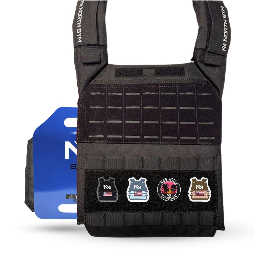 Northgym 3D Weight Plates 14,20,30,40 lbs – Plates Pair for Weight Vests and Carriers, Ergonomic Curved Shape, Even Weight Distribution, Powder-Coated for Running, Rucking and Functional Training