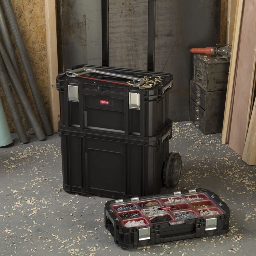 Keter 240051 Connect Organizer Tool Box, Black/Red, 54 x 30.2 x 11.5 cm