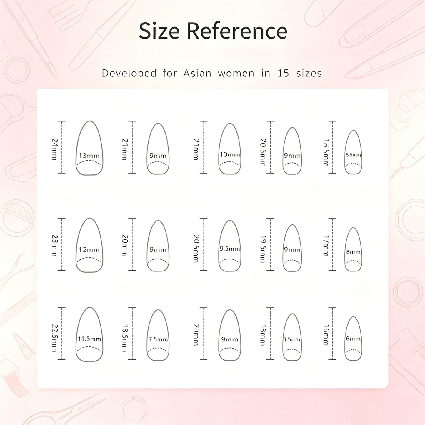 Press on Nails with Checkered Design Plaid Medium Almond False Nails Gingham Fake Nail Glossy Silver Glitter Glue on Nail Rhinestones Stick on Fingernails for Women Sweet Daily Wear