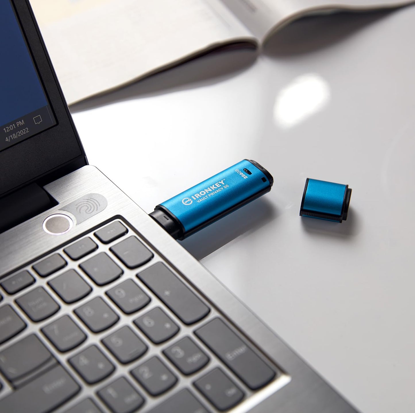 Kingston IronKey Vault Privacy 50 128GB Encrypted USB | FIPS 197 | AES-256bit | BadUSB Attack Protection | Multi-Password Options | IKVP50/128GB