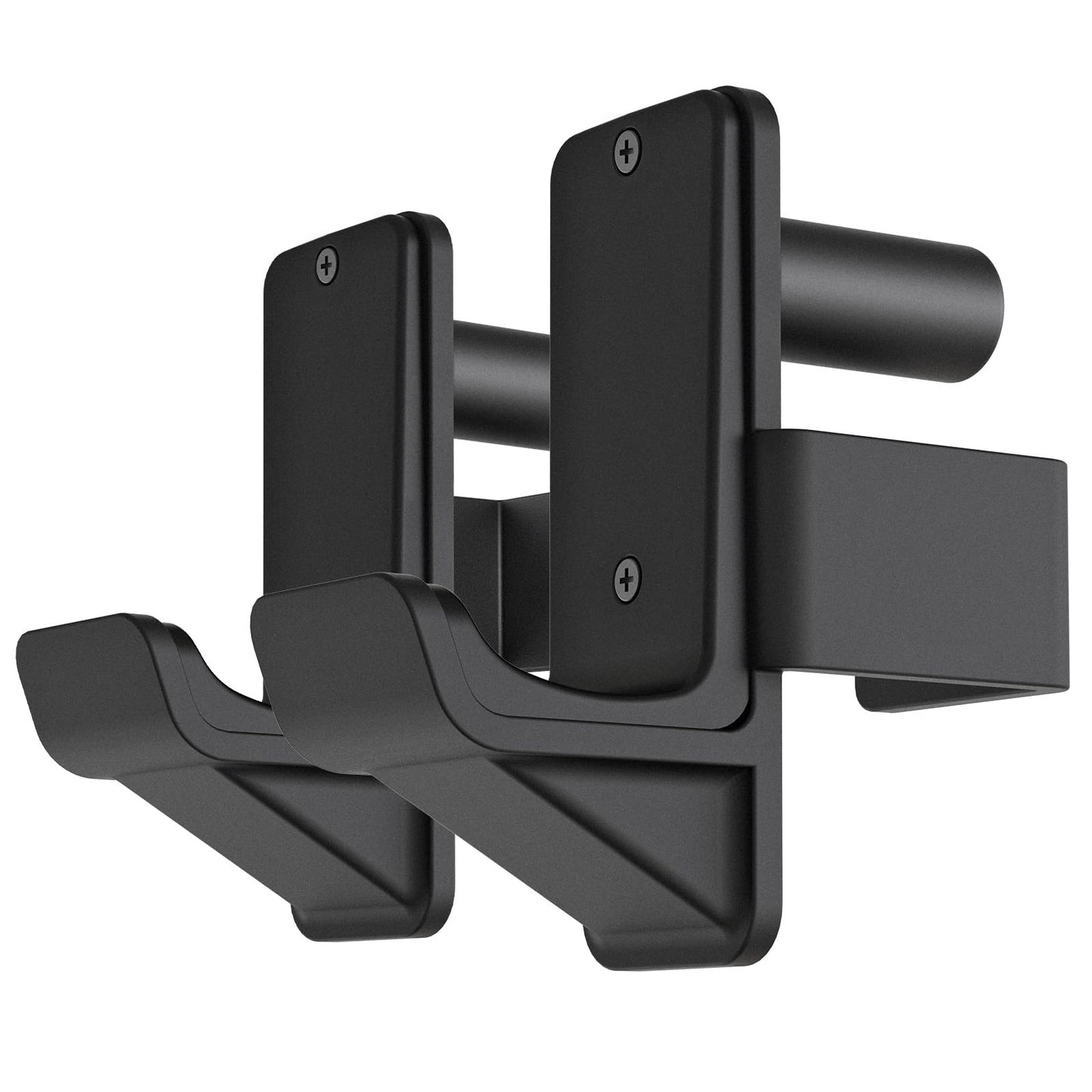 Kipika J-Hooks for 2" x 2"" Power Rack with 1"" Hole - Bottom Reinforced Steel Hooks with Rubber Pads - Heavy Duty Power Rack Attachments - Squat Rack Accessories for Strength Training - Set of 2"