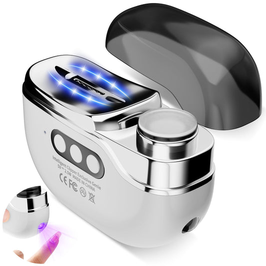 2026 New Electric Nail Clipper for Fingernails & Toenails, 4-in-1 Rechargeable 3-Speed Electric Nail File & Polisher with LED Light, Nail Lamp & Storage, Ideal for Seniors/Adults/Kids for Thick Nails