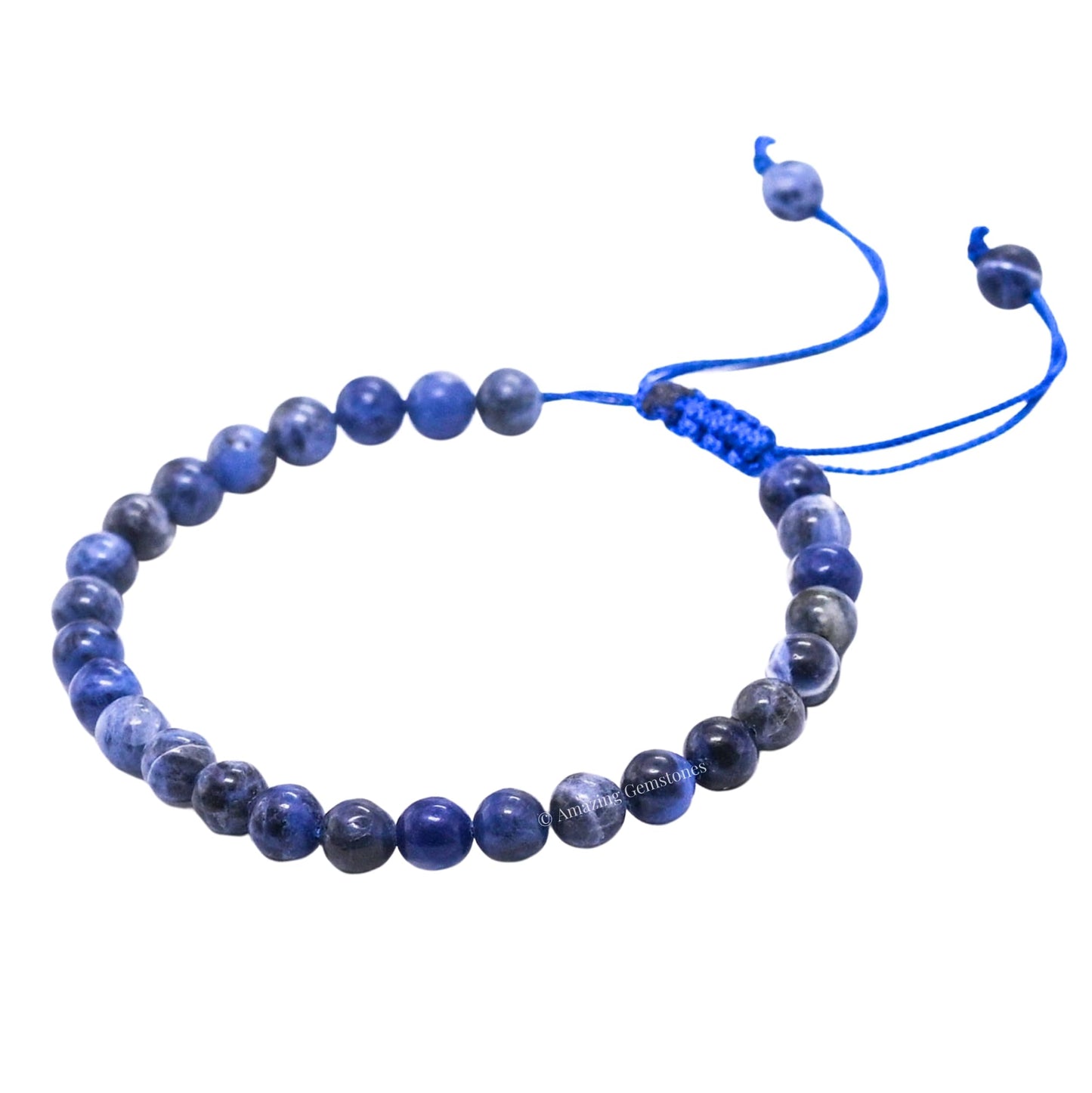 Amazing Gemstone Sodalite Bracelet for Women Men's Gifts - Protection Healing Crystal Bracelet - 6mm Gemstone Beaded Adjustable Bracelet