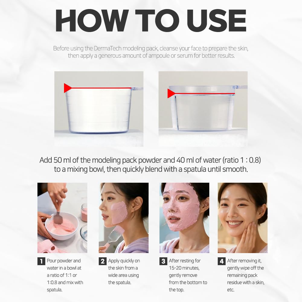 NEEDS NATURE Niacinamide Modeling Mask – Korean Peel-Off Rubber Mask for Face Care, Hydrating & Pore-Refining Powder Pack, 1000g Spa Facial Kit with Tools