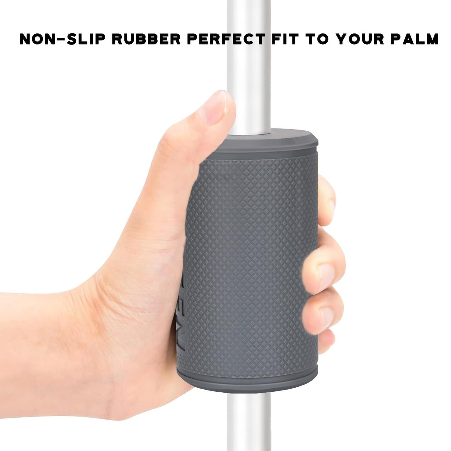 Hikeen Thick Bar Dumbbell Grips, Non Slip Hard Rubber Barbell Grips for Weight Lifting, Muscle Building - 2.75" Outer Diameter"