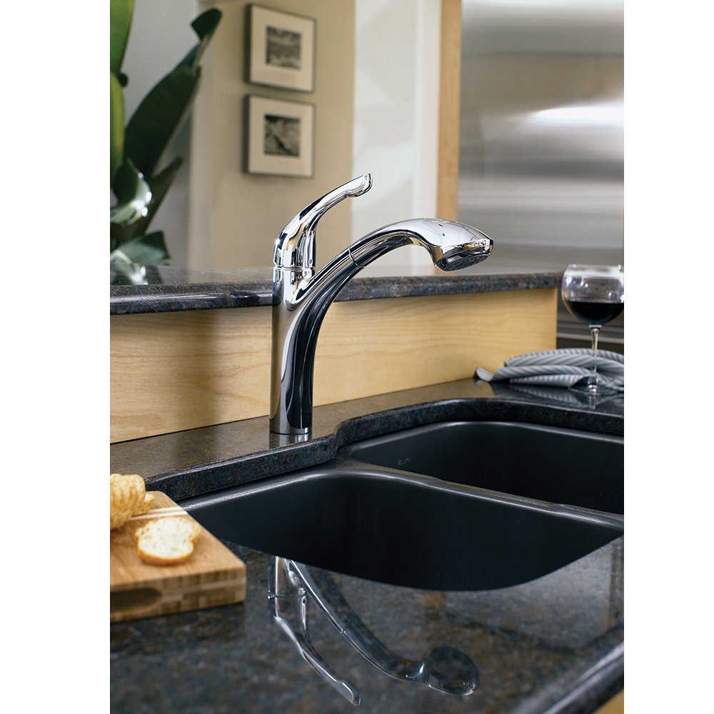 hansgrohe Allegro E Stainless Steel Single-Handle Kitchen Faucet, Kitchen Faucets with Pull Out Sprayer, Faucet for Kitchen Sink, Stainless Steel Optic 04076860, 12.6" Height