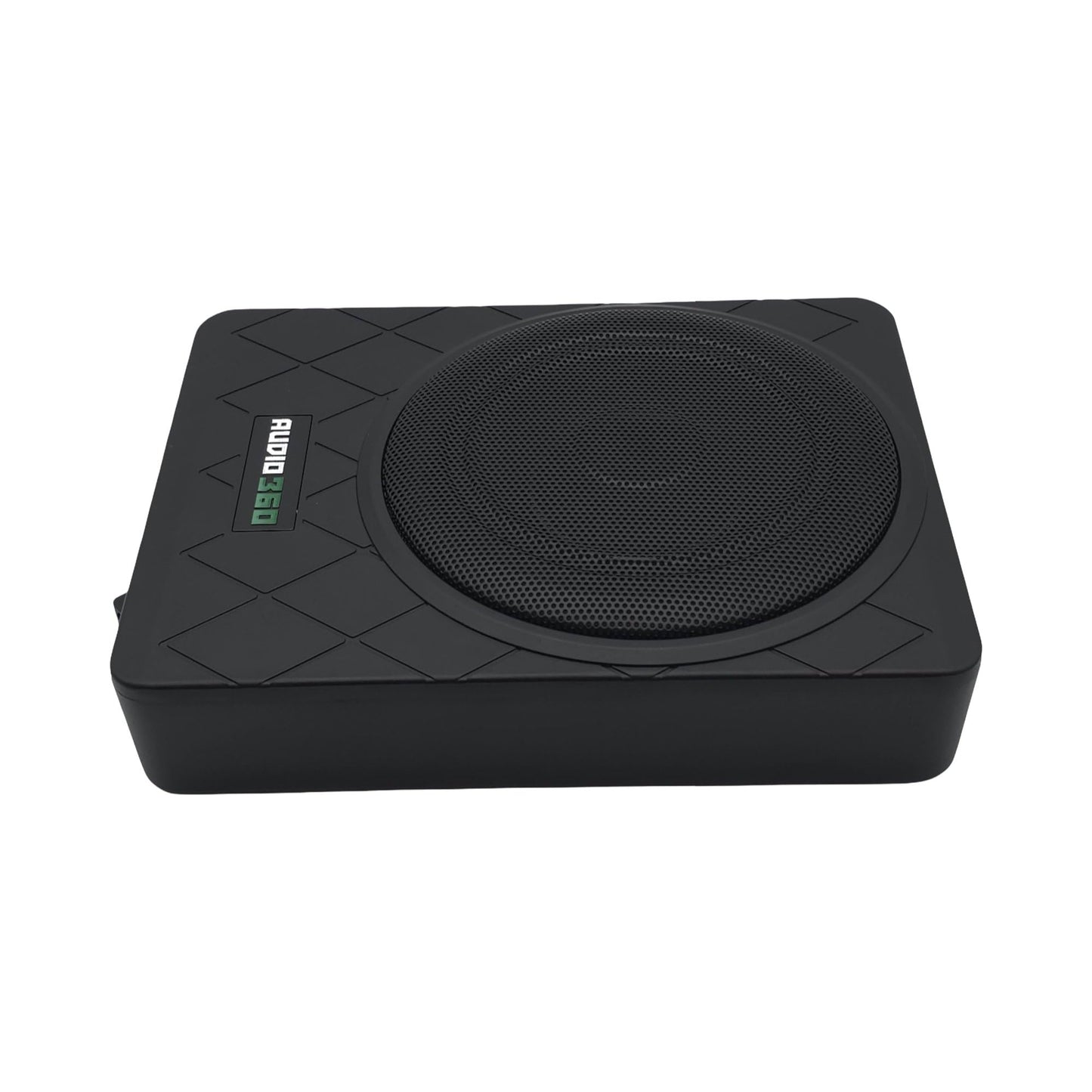 AUDIO360 AD1500US - 1500W 10-Inch Amplified Subwoofer, Under Seat, Adjustable Low Pass Filter, Bass Boost Control, Compact Design - Perfect for Car Audio Systems