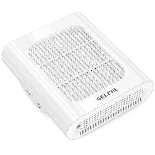 Gelpal Professional Nail Dust Collector, Adjustable Nail Dust Collector for Acrylic Nails , Electric Nail Vacuum Fan, Low Noise, Dust Collector for Nail Polishing &Salon.White.