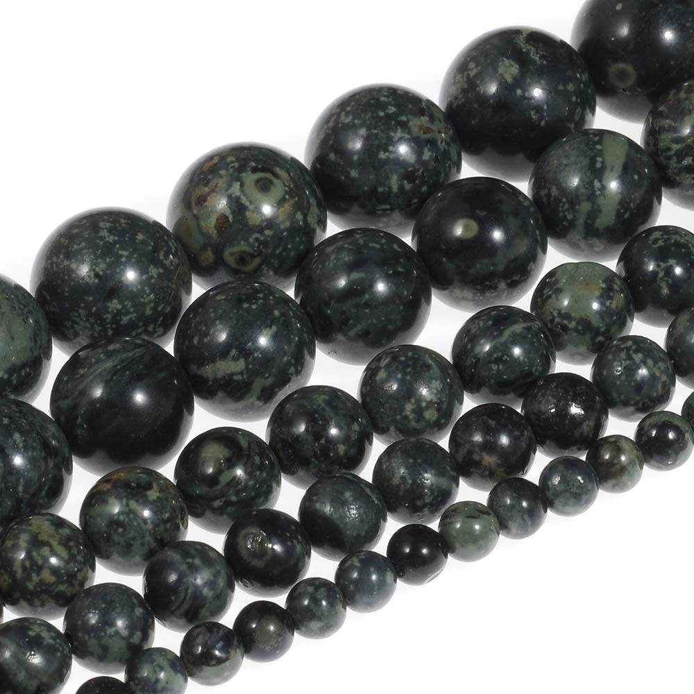 10mm Natural New Kambaba Jasper Gemstone Round Loose Beads Crystal Stone Bracelet Necklace Accessories Crafts for Jewelry Making DIY,1 Strand 15"