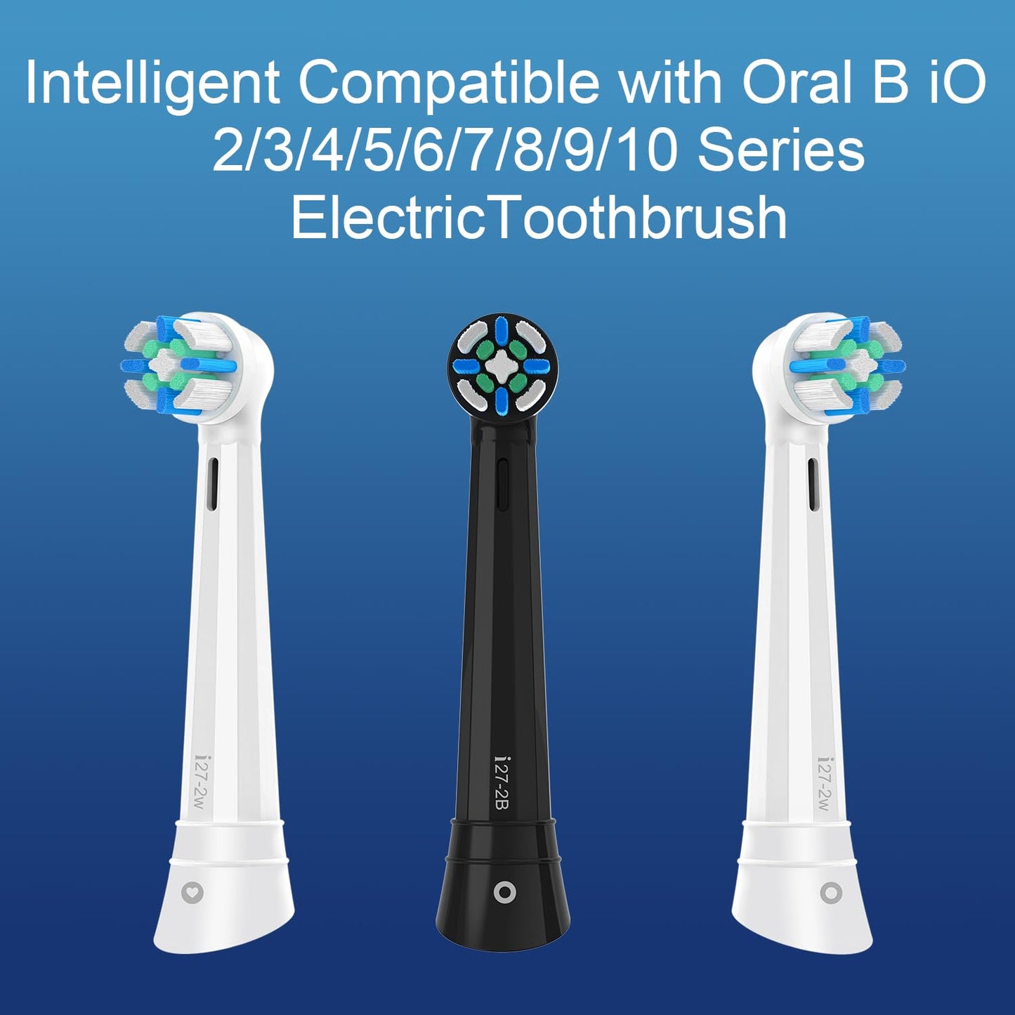 10 Pcs Intelligent Cleaning IO Replacement Heads Compatible with Oral b iO 2/3/4/5/6/7/8/9/10 Series Electric Toothbrush, Brush Heads Compatible with Oral b iO (White)