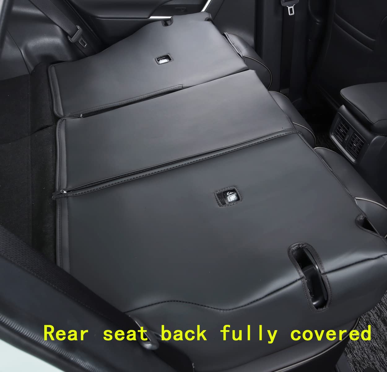 LuLuDa Custom Fit RAV4 (Not for Hybrid) Car Seat Covers Fit for Toyota RAV4 LE Limited XLE Premium 2019 2020 2021 2022 2023 2024 2025 with Waterproof Faux Leather (LU01-XLE, Black)