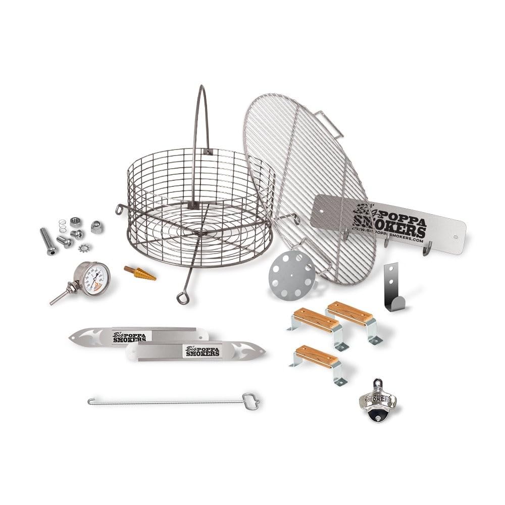Big Poppa's DIY Drum Smoker Kit - Convert a 55 Gallon Drum into a Premium BBQ Grill - Unleash Your Inner Pitmaster & Craft Your Customize BBQ Setting with our Smoker Accessories