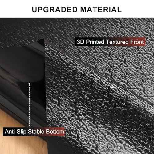 Office Chair Mat for Hardwood Floor, 36"x48" Large Black PVC Computer Desk Chair Mat with Unique Pattern for Gaming, Anti-Slip Floor Protector for Home Office, Rolling Chair
