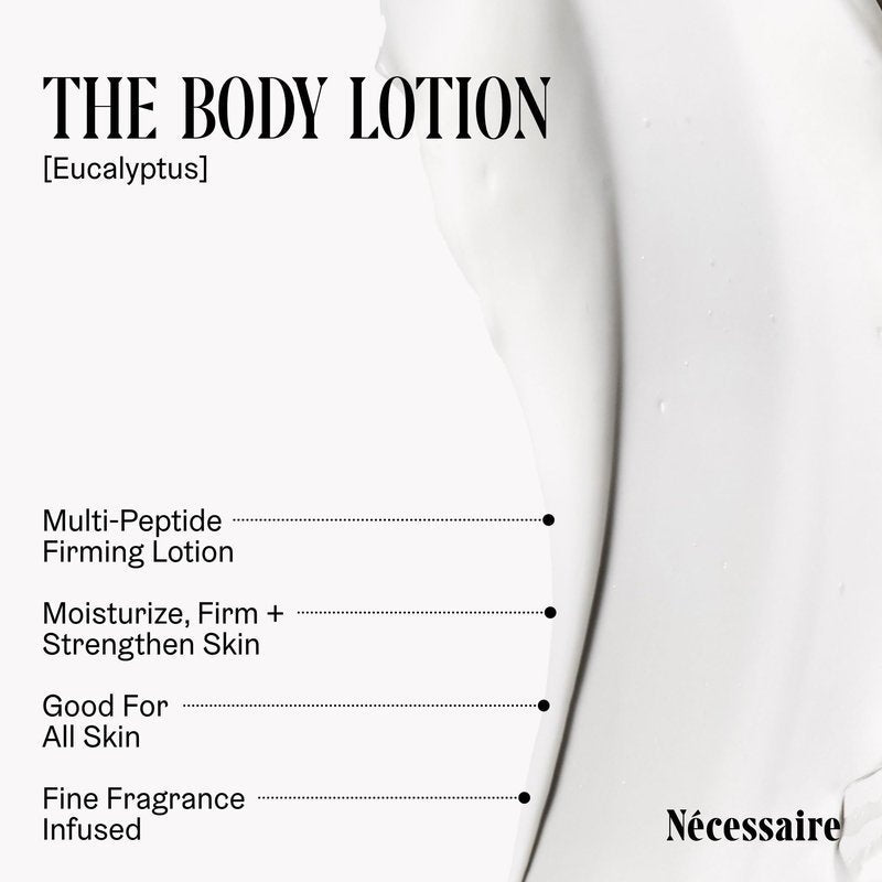Nécessaire Body Essentials - Skin Care Gift Set For Women + Men - Travel-Size Body Wash, Body Lotion + Deodorant | Dermatologist-Tested. Hypoallergenic | Vegan | Aluminum-Free Deodorant (Eucalyptus)