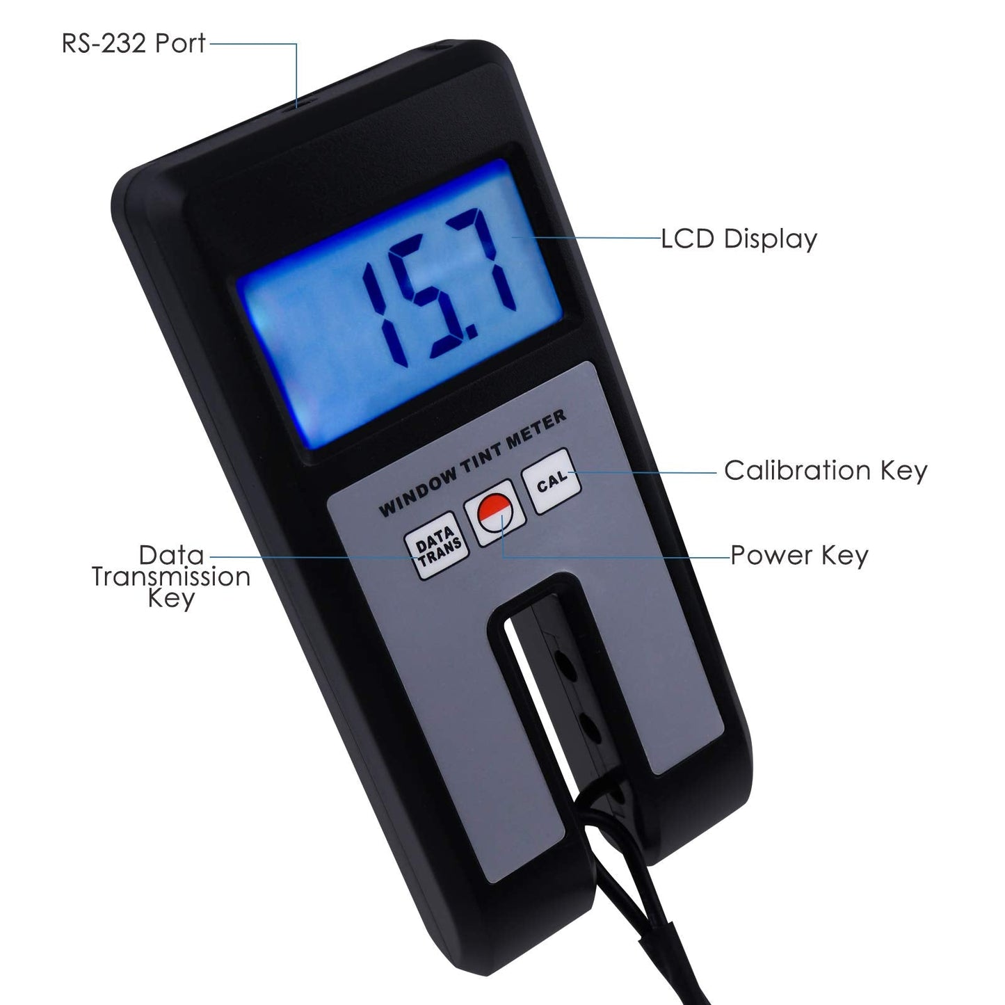 Window Tint Meter, Car Film Transmission Meter Window Tint,VLT Tester Coating 0 to 100% Visual Light Transmission for Measuring Film, Filmed Glass, Window Tint, Side Windshield