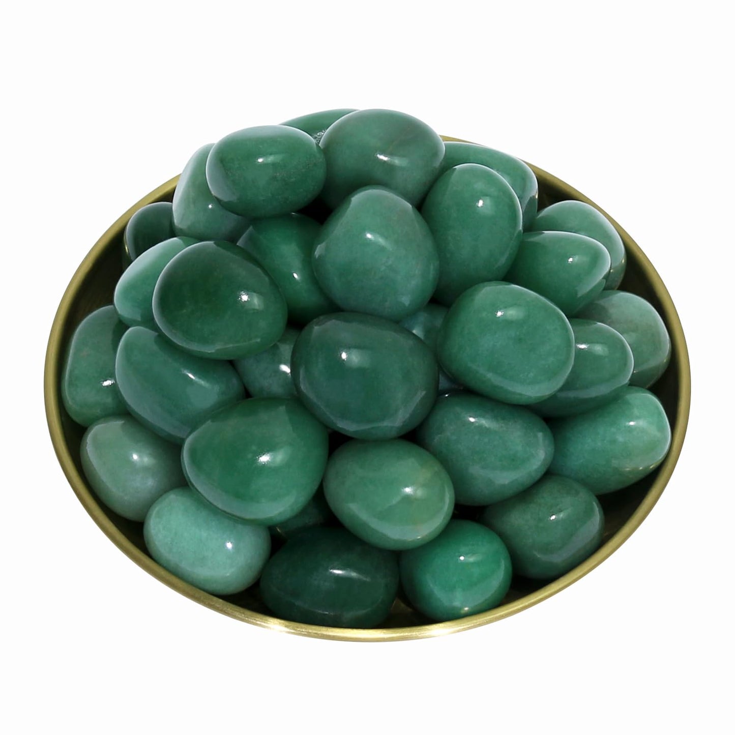 Tumbled Polished Natural Green Aventurine Crystals Stones, Crystals and Healing Stones Quartz Bulk for Wicca, Reiki, Healing Energy, Chakra Stones, Witchcraft Supplies(10Pcs)