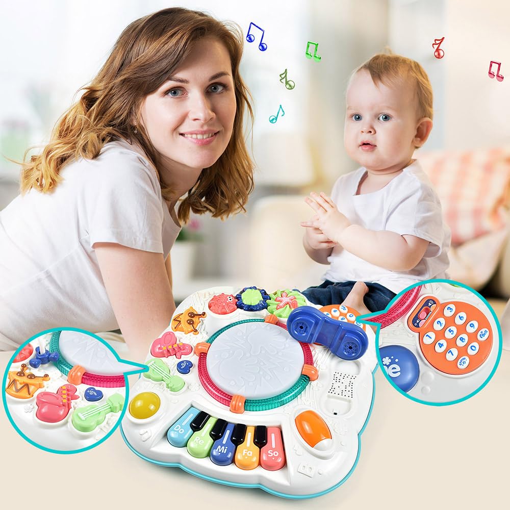 WEYARIXA Baby Toy- Engaging Baby Musical Toys for 6 12 18 Months Old- Safe, Sturdy, and Fun (11.8 x 11.8 x 12.2 inches)