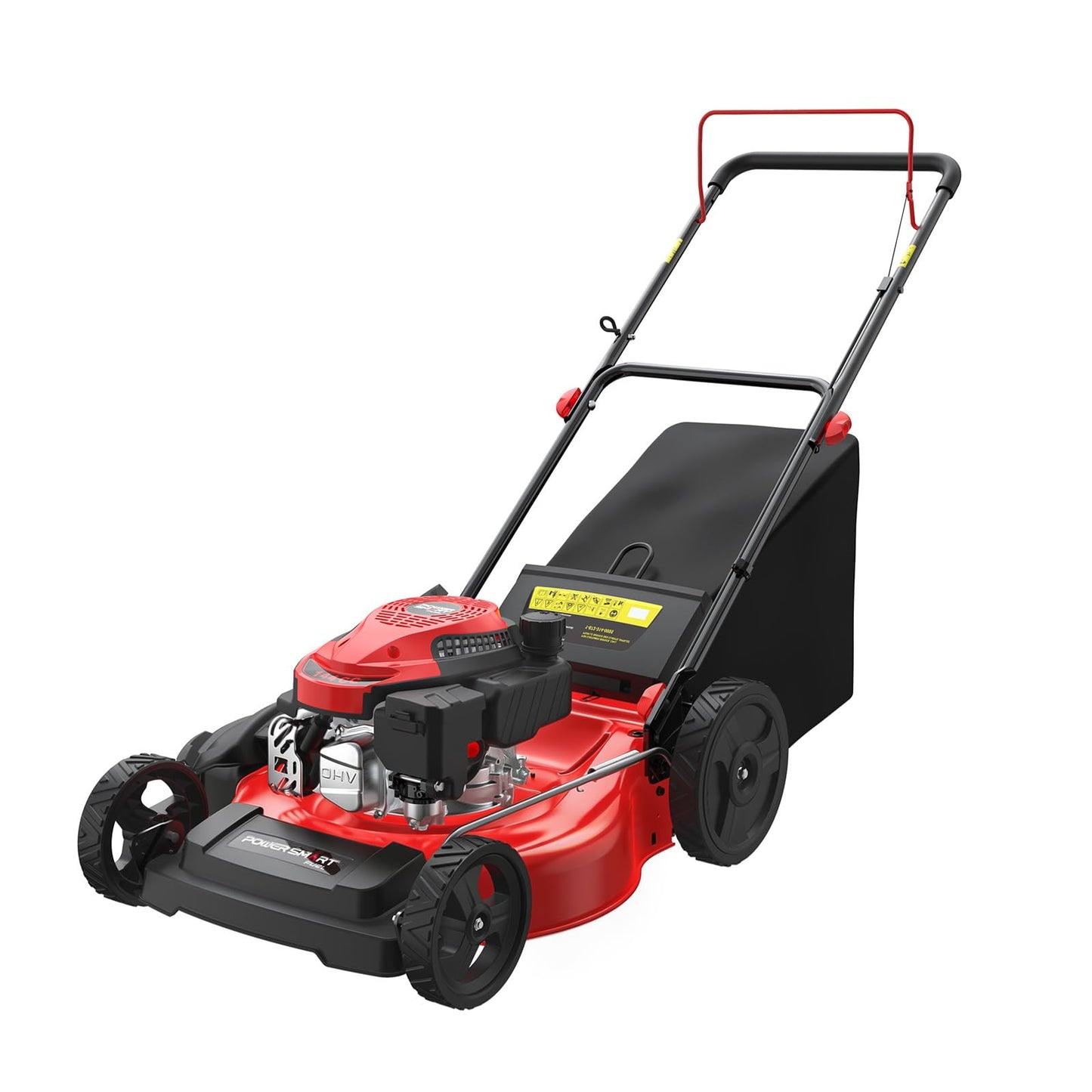 PowerSmart Gas Lawn Mower 21-Inch 144cc OHV Engine 3-in-1 Push Mower with Bagging