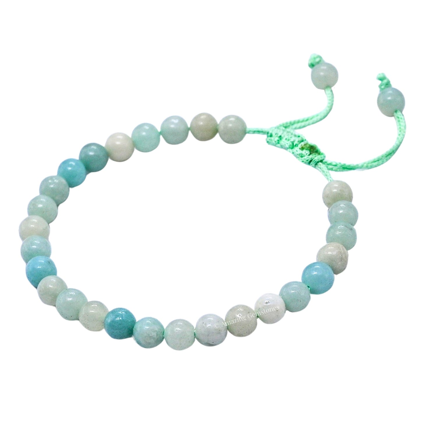 Amazing Gemstone Amazonite Bracelet for Women Men's Gifts - Protection Healing Crystal Bracelet - 6mm Gemstone Beaded Adjustable Bracelet Pulseras Para Hombres Mujer Stocking Stuffers