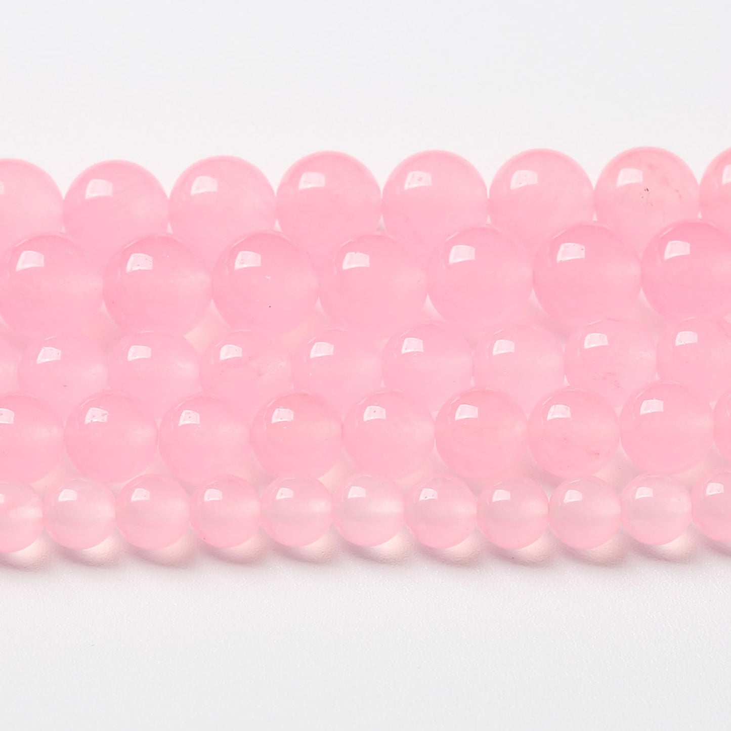 32pcs Natural Light Pink Chalcedony Stone Beads for Jewelry Making - Energy Healing Power Stone - DIY Bracelet Necklace Accessories - 15" (12mm, Light Pink Chalcedony)