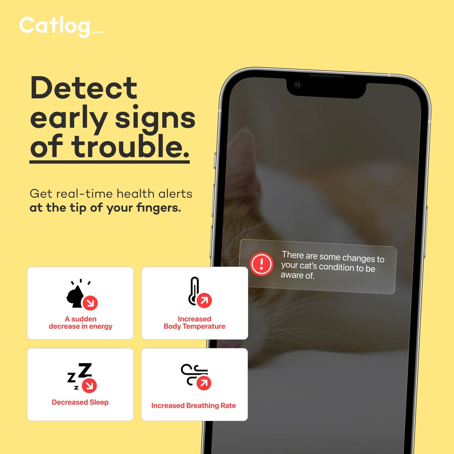 Catlog Health Tracker for Cats - Smart Cat Collar with Safety Breakaway Buckle for Indoor Cats, Wellness Alerts, Real-time Monitoring (Kimono (Sakura -Night-),XL)
